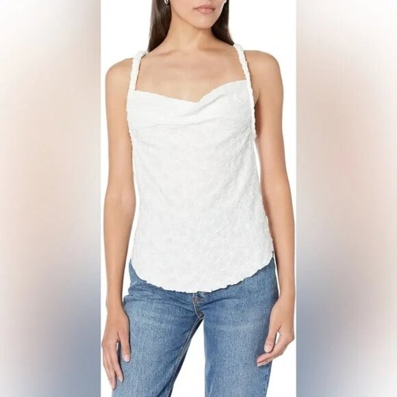 Free People Tops - Free People White Textured Tank Top